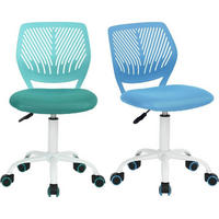 SCHREIBTISCHSTUHL 2-teiliges Set Stoff Blau/Türkis - Multicolor, Kunststoff (38.5/75/40cm)