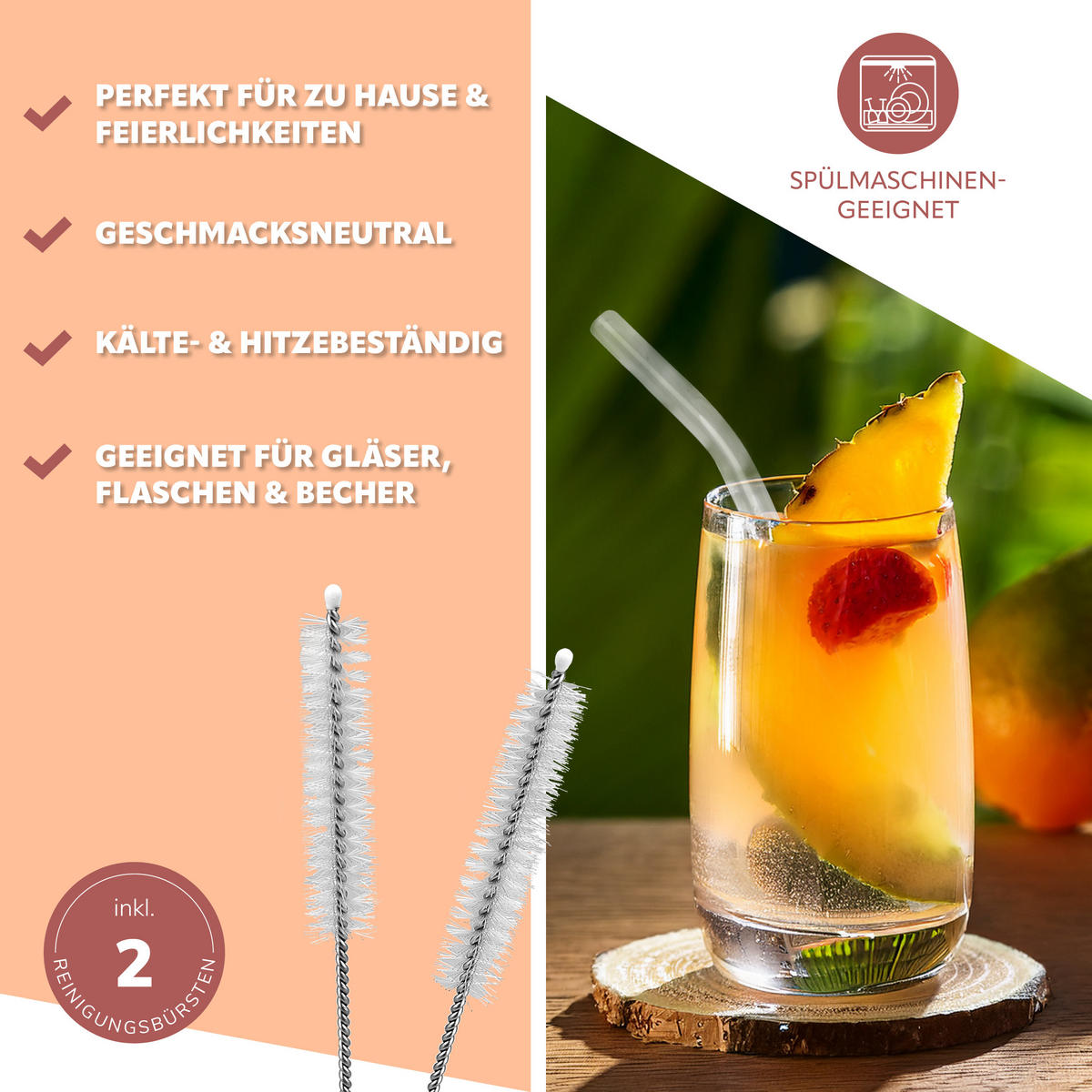 GLAS-TRINKHALME, transparent - Transparent, Glas (0.8/20cm) - bremermann