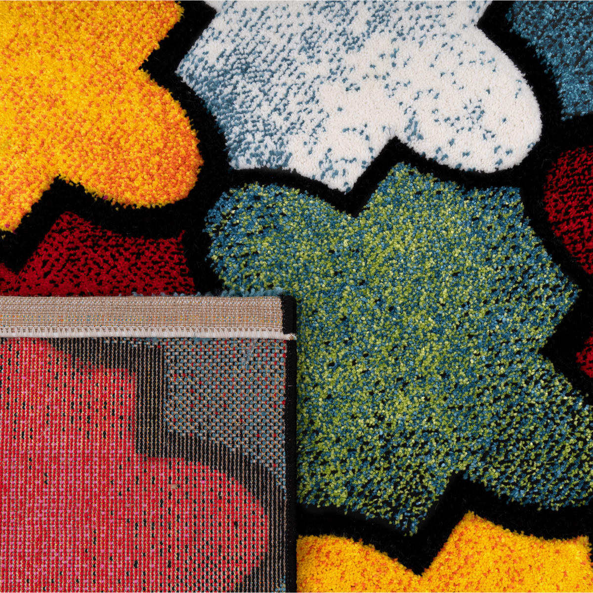 KURZFLORTEPPICH 120/170 cm Smaragd 765 - Multicolor, Textil (120/170cm) - Paco Home