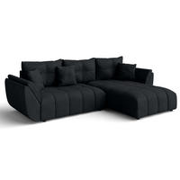 ECKSOFA L Form Antalya Anthrazit 280/190/91 cm – mit Bettkasten - Schwarz, Kunststoff/Textil (280/190cm) - AX Living
