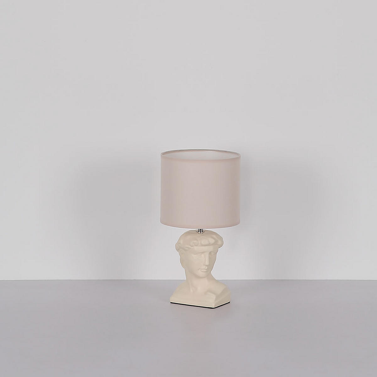 TISCHLEUCHTE Hermes Creme Textil - Beige, Textil (17.5/17.5/33cm) - Globo Lighting