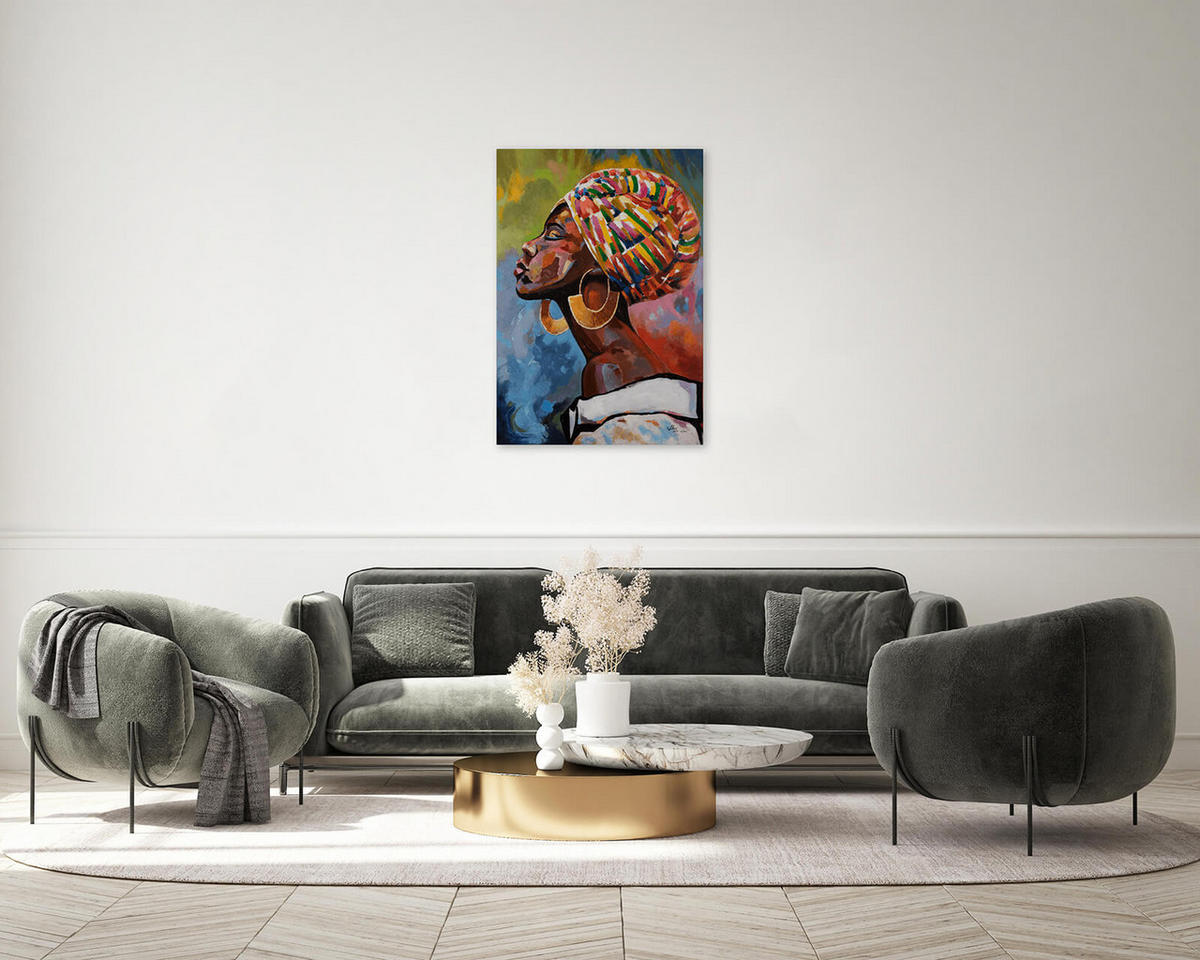 OLEJOMAĽBA 70/100 cm, Zvieratá - hnedá, drevo/textil (70/100cm) - KUNSTLOFT
