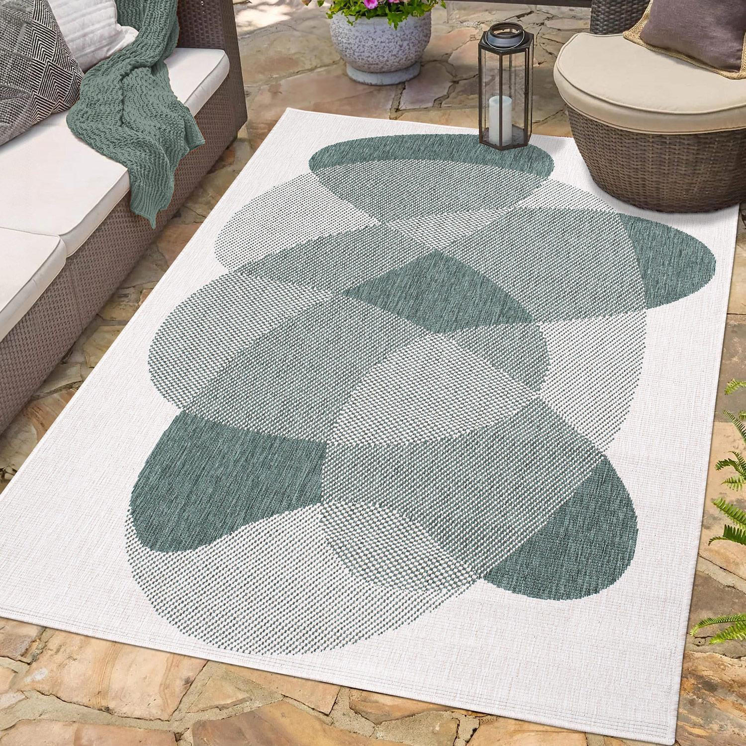 OUTDOOR-TEPPICH DuoRug 5835 Grün 160x230 cm - Grün, Textil (160/230cm) - carpet city