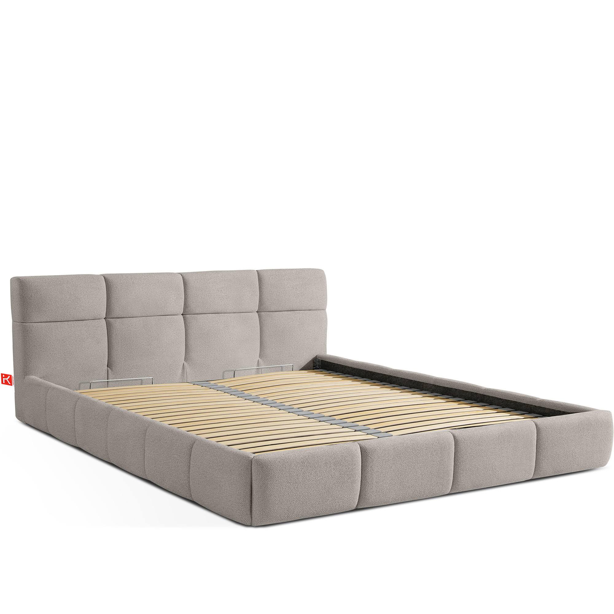 POLSTERBETT ALTOS, hellgrau - Hellgrau, Holz/Holzwerkstoff (180/200cm) - KONSIMO®