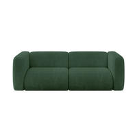 MODULARES Sofa 2-SITZER MIRA-S1 228x89x70 Grün cm Cord - Salbeigrün/Schwarz, Holzwerkstoff/Kunststoff (228/70/89cm) - ALTDECOR
