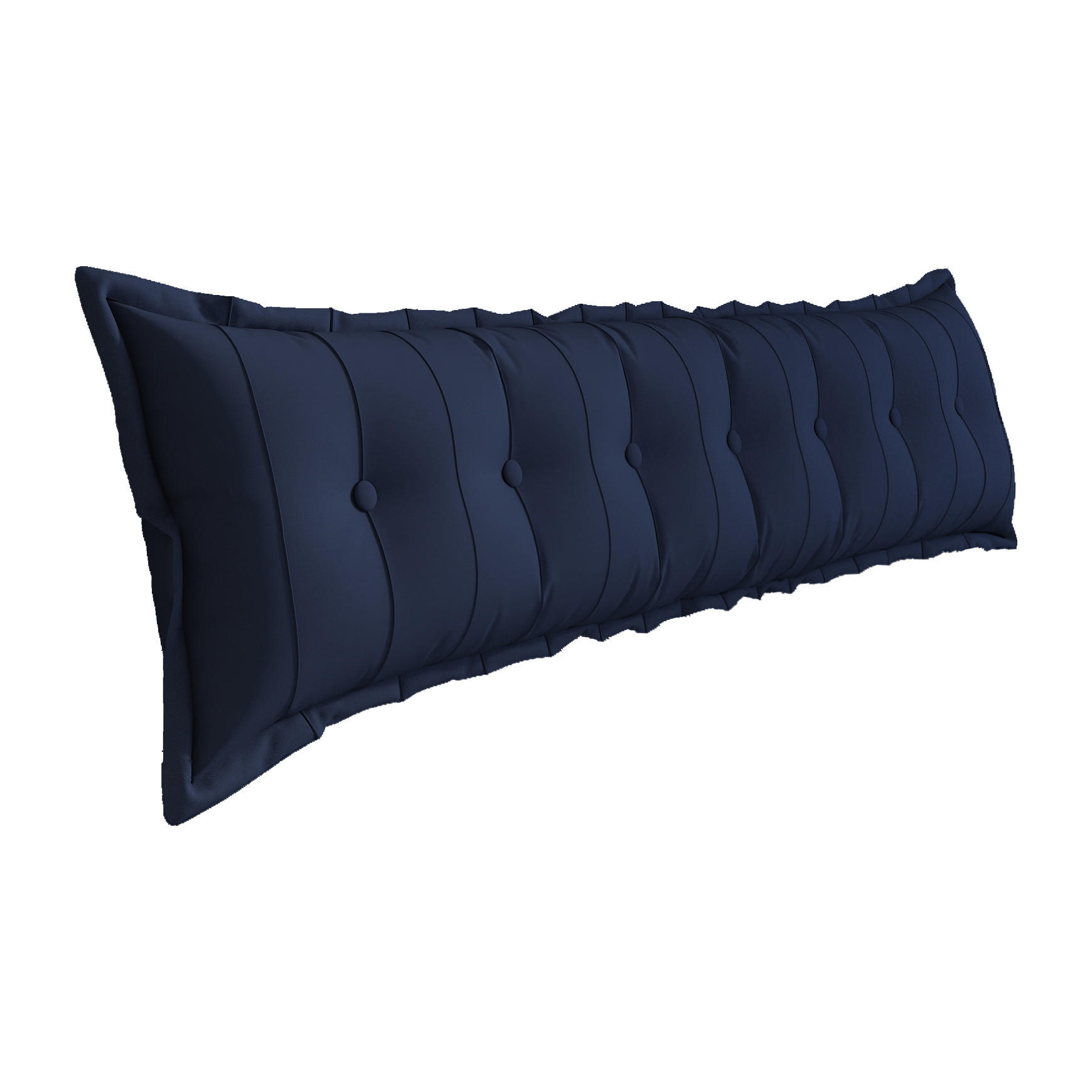 RÜCKENKISSEN Plüsch Dunkelblau 200 cm - Dunkelblau, Textil (50/200cm) - Vercart