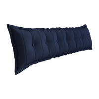 RÜCKENKISSEN Plüsch Dunkelblau 200 cm - Dunkelblau, Textil (50/200cm) - Vercart