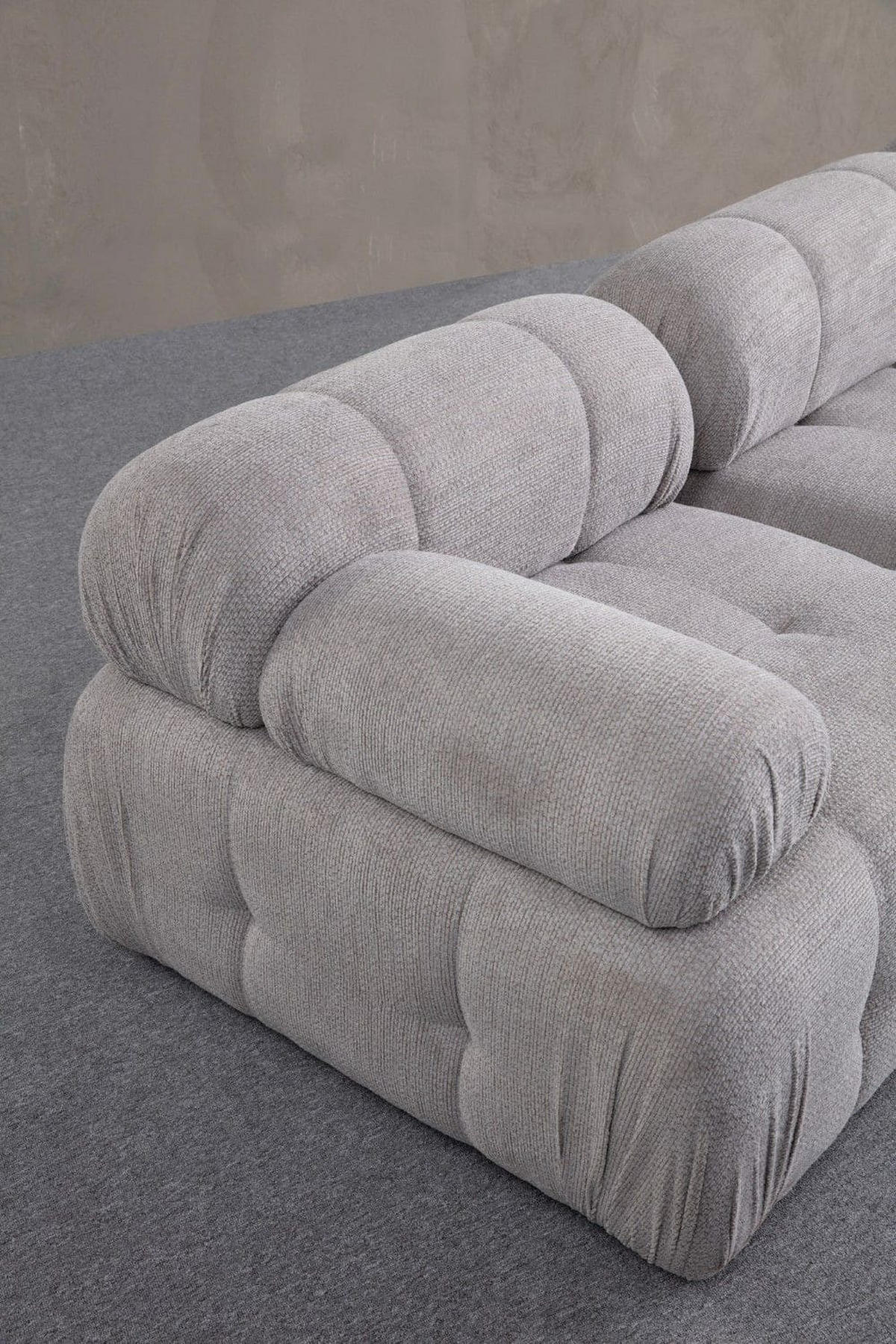 ECKSOFA inklusive Hocker - Hellgrau/Schwarz, Holz/Kunststoff (290/160cm) - myHomelando