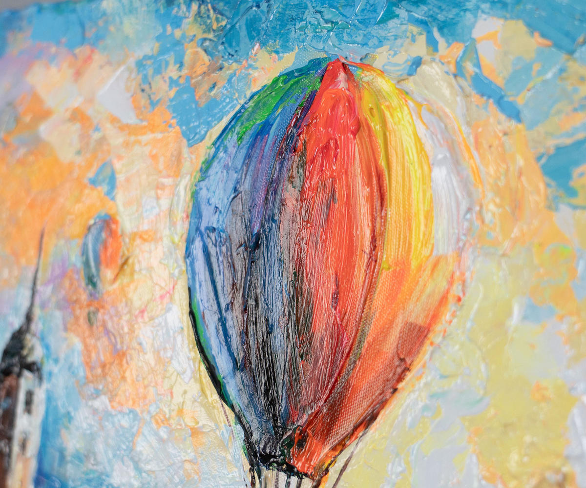 GEMÄLDE Himmlische Entfernungen auf Keilrahmen 115x50 cm - Multicolor, Holz (115/50cm) - YS-art gallery