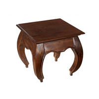 NACHTTISCH Akazie 45x45x42 nougat lackiert OPIUM #266 - Dunkelbraun, Holz (45/42/45cm) - Massivmoebel24