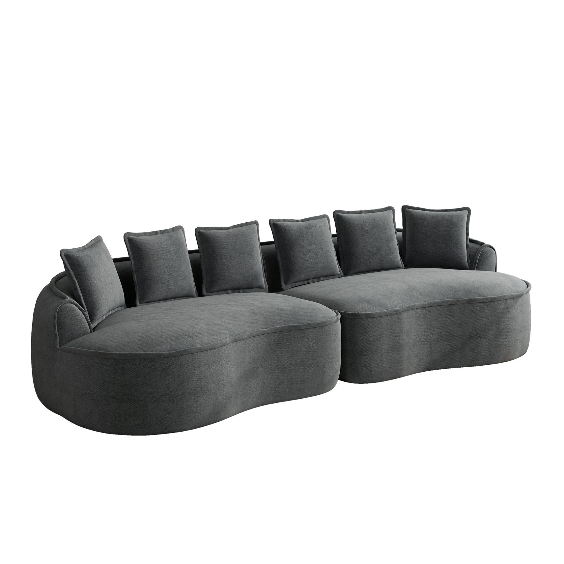 Meubliv Sofa Grau 114x67x320 cm