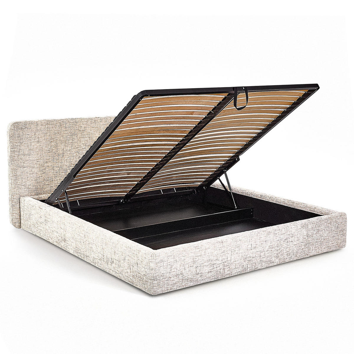 POLSTERBETT - Creme, Holz/Textil (140/200cm) - home24