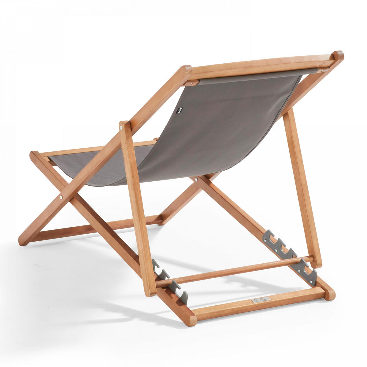 LIEGESTUHL 2-tlg., Grau - Grau, Holz (62/88/105cm) - Oviala