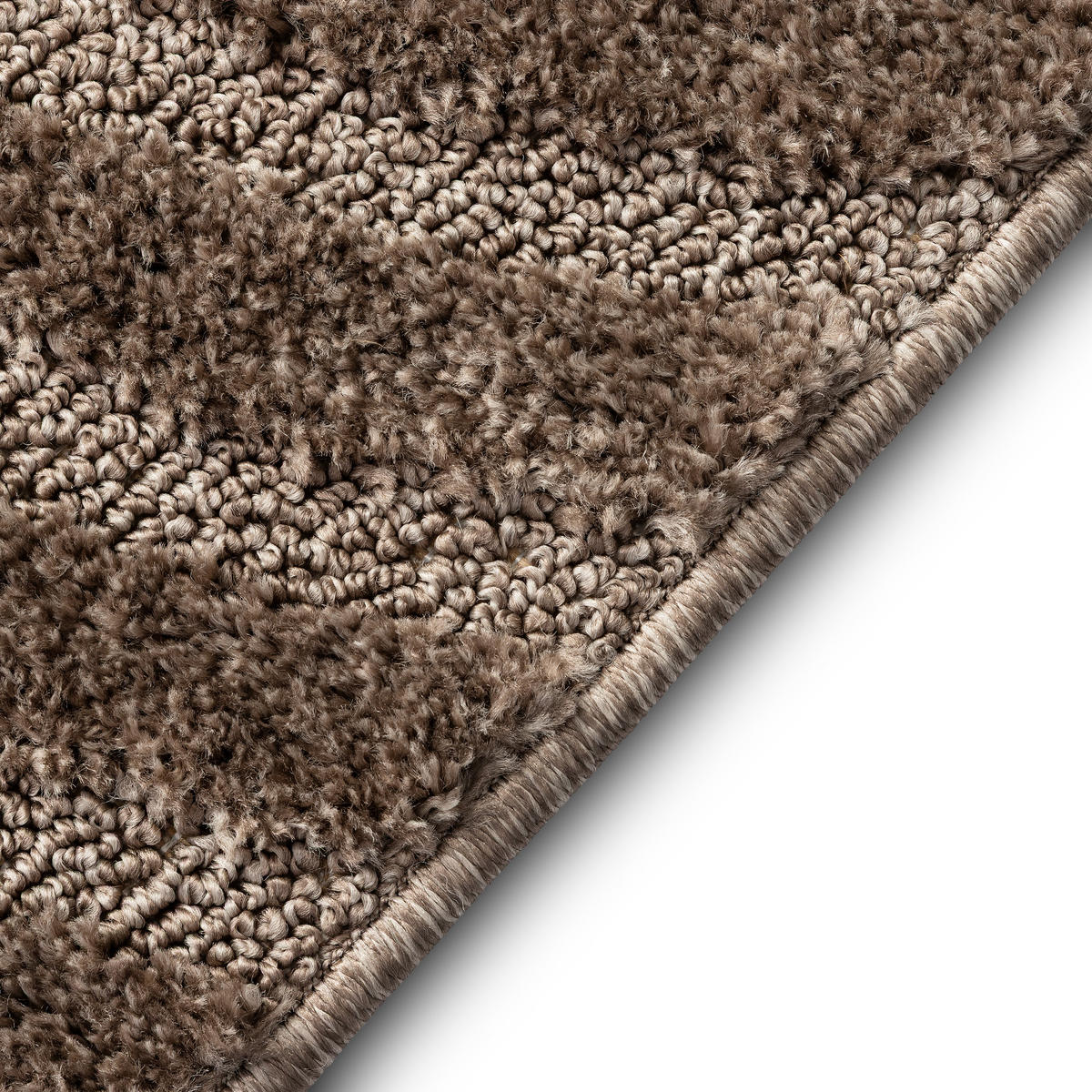 KURZFLORTEPPICH LINEA taupe Wellenmuster 3D-Struktur 160/220 cm - Taupe, Textil (160/220cm) - Tapiso