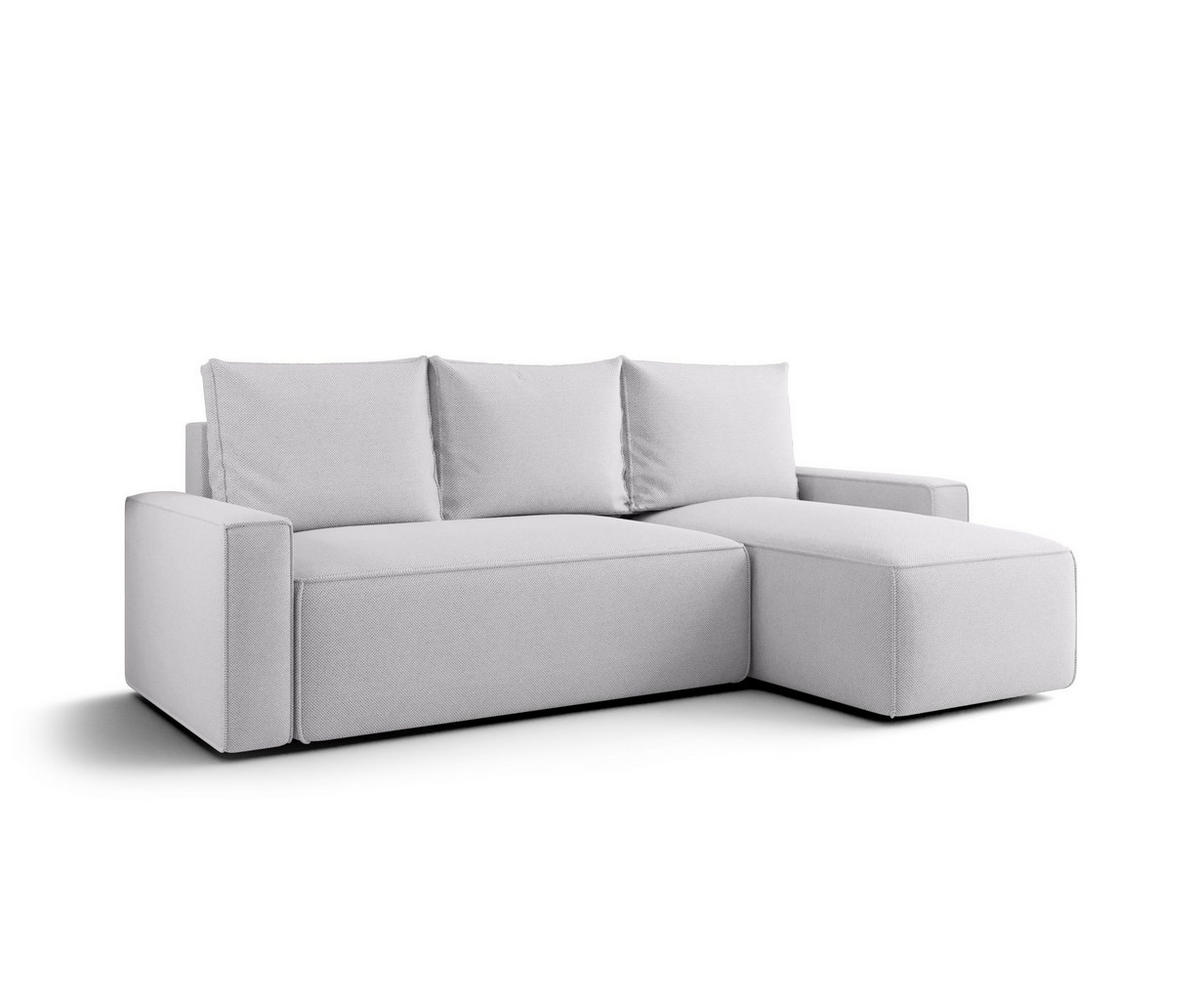 ECKSOFA mit Schlaffunktion SAVIO Curio 80 Rechts - Hellgrau, Textil (232/140cm) - Bedante