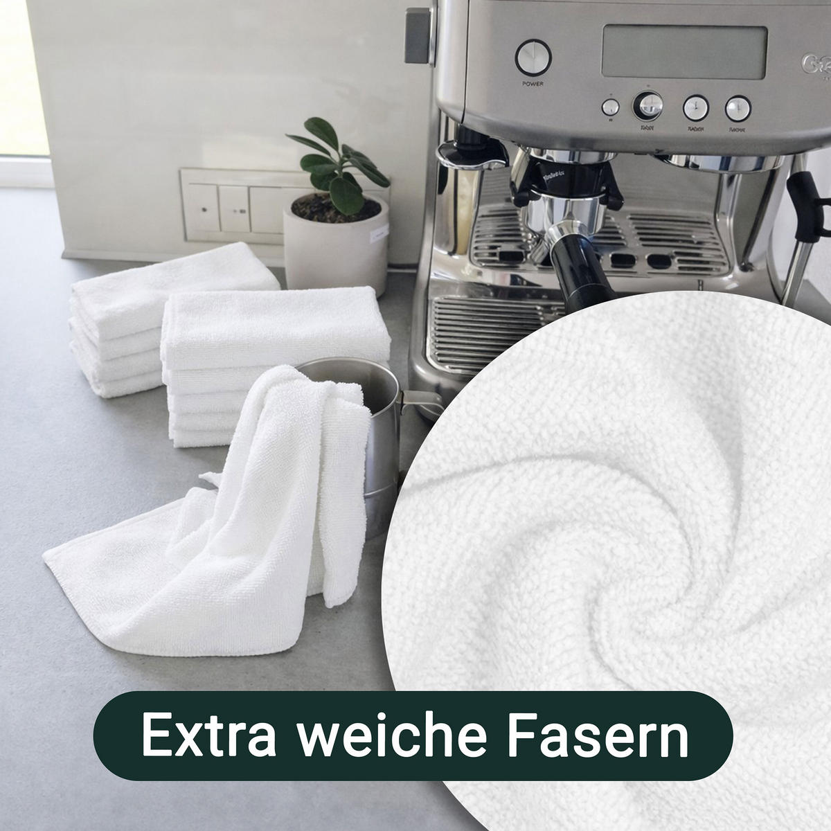 REINIGUNGSTÜCHER, 10er-Set, 32x32 cm, 80% Polyester, 20% Polyamid - Weiß, Textil (32/32cm) - Zollner