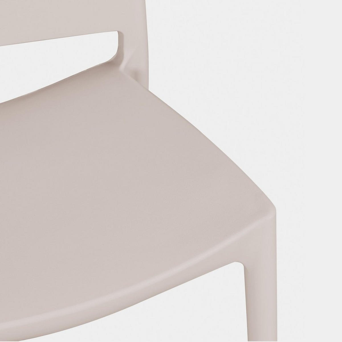 STUHL FÜR DRAUSSEN Keir Beige 41 cm x 81 cm - Beige, Kunststoff (41/81/52cm) - Klast Home