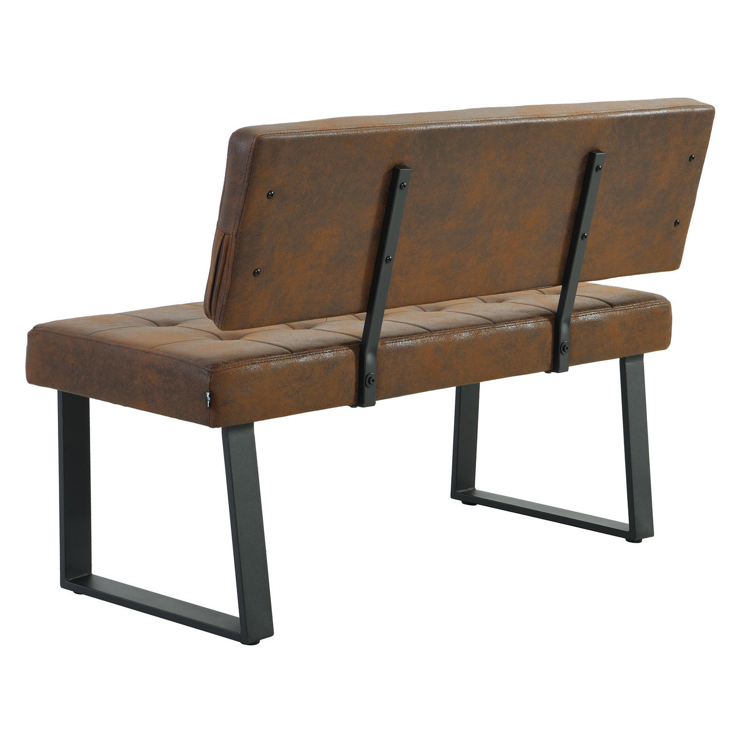 SITZBANK SIGFRID - Braun, Textil/Metall (120/48/56cm) - B&D Home