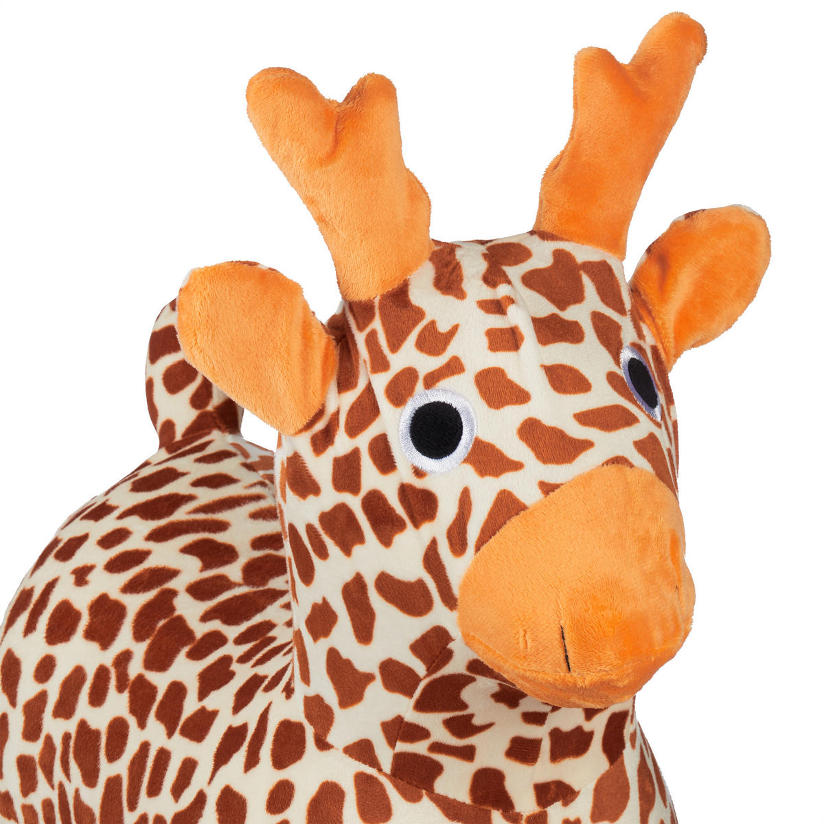 SKÁKADLO Hnědé žirafa nafukovací plyšový potah 52 cm - různobarevná, textil/plast (52/23/52cm) - Relaxdays