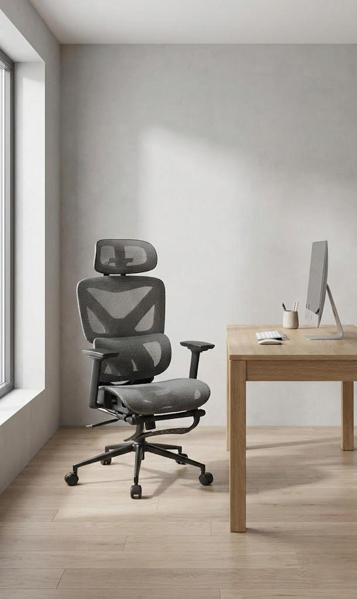 BÜROSTUHL Vaylen schwarz/grau - Schwarz/Grau, Kunststoff/Metall (66/124/66cm) - TPFLiving