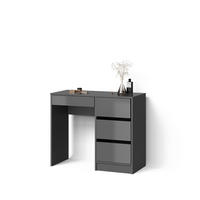 SCHMINKTISCH Imola Anthrazit mit 4 Schubladen - Anthrazit, Holzwerkstoff (40/90/75cm) - Livinity®