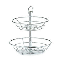 OBSTPFANNE 2 Ebenen - Chromstahl Silbern 26/26/29 cm - Silberfarben, Metall (26/29cm) - ZELLER