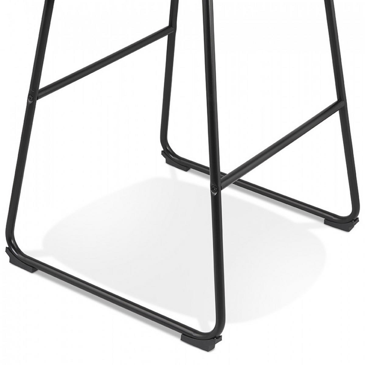 BARHOCKER Weiß 48x119x55cm - Schwarz/Weiß, Textil/Metall (48/119/55cm) - AlterEgo