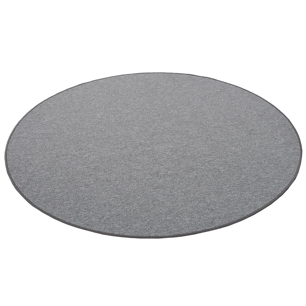 Thumbnail - Snapstyle Feinschlingen, Anthrazit, Textil, Rund, 133x133 cm, Teppiche & Böden, Teppiche