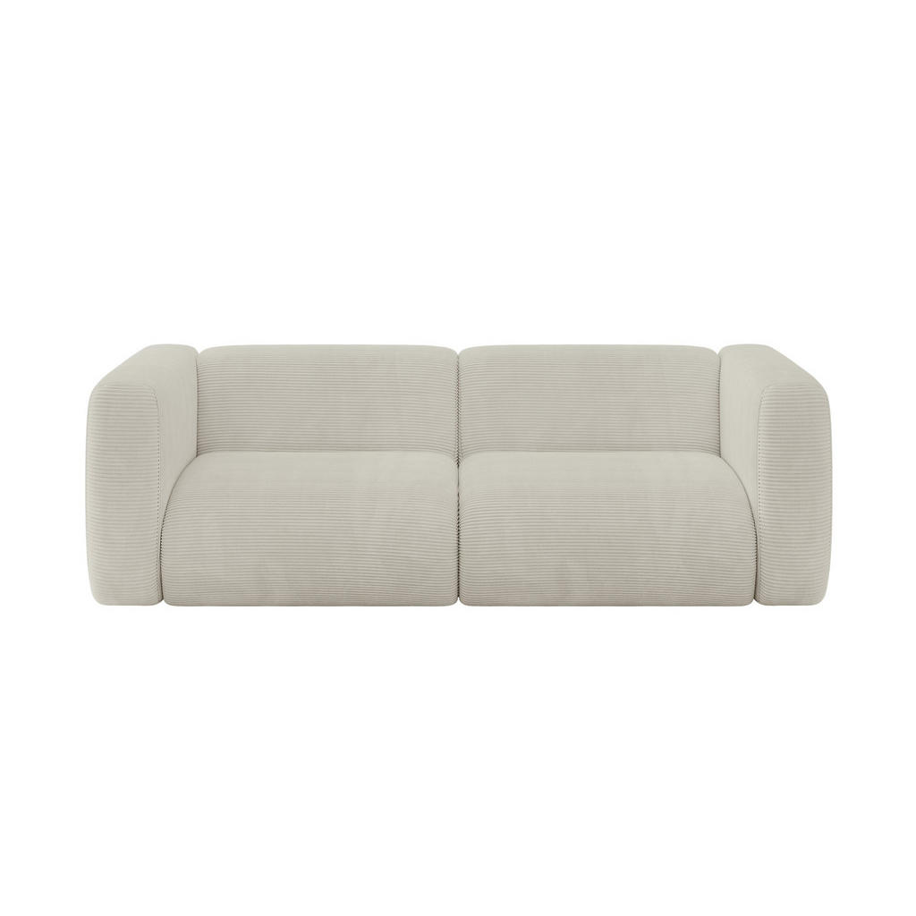 ALTDECOR MODULÁRNÍ pohovka MIRA-S1, 2místná, 228 × 89 × 70 cm, krémová, manšestr