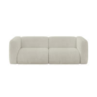 MODULARES Sofa 2-SITZER MIRA-S1 228x89x70 Creme cm Cord - Ecru/Creme, Holzwerkstoff/Kunststoff (228/70/89cm) - ALTDECOR