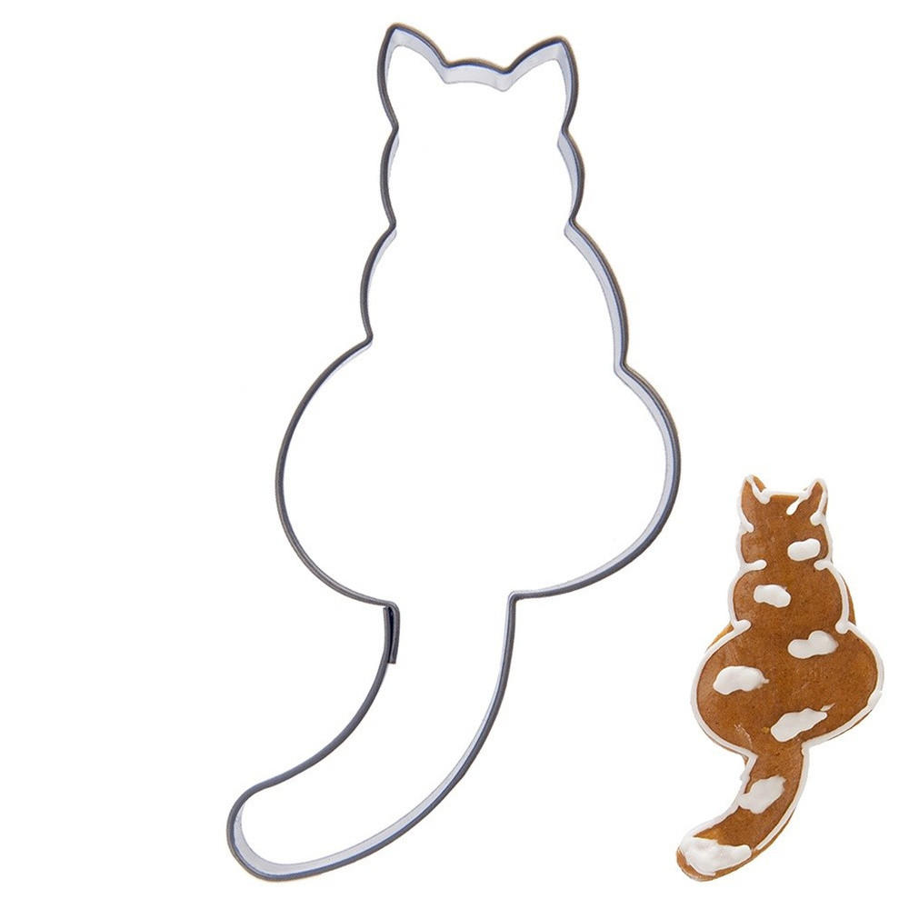 AUSSTECHFORM Katze 8,5 cm Silber - Silberfarben, Metall (4/1.5/8.5cm) - Orion 