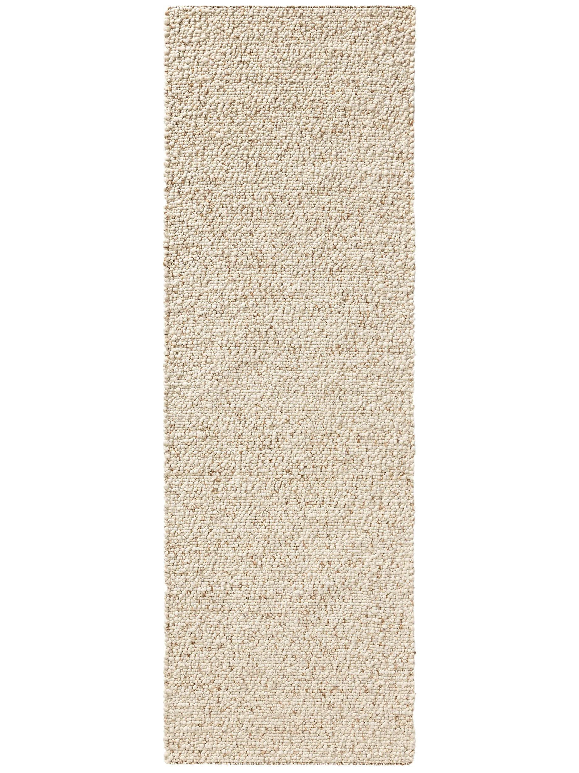 WOLLTEPPICH-LÄUFER Patch Braun 80x250 cm - Braun, Textil (80/250cm) - benuta Pure
