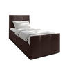 BOXBETT LEVENTE 120x200 cm mit Bettkasten und Matratze - Braun - Schwarz/Braun, Holz/Holzwerkstoff (120/200cm) - AX Living