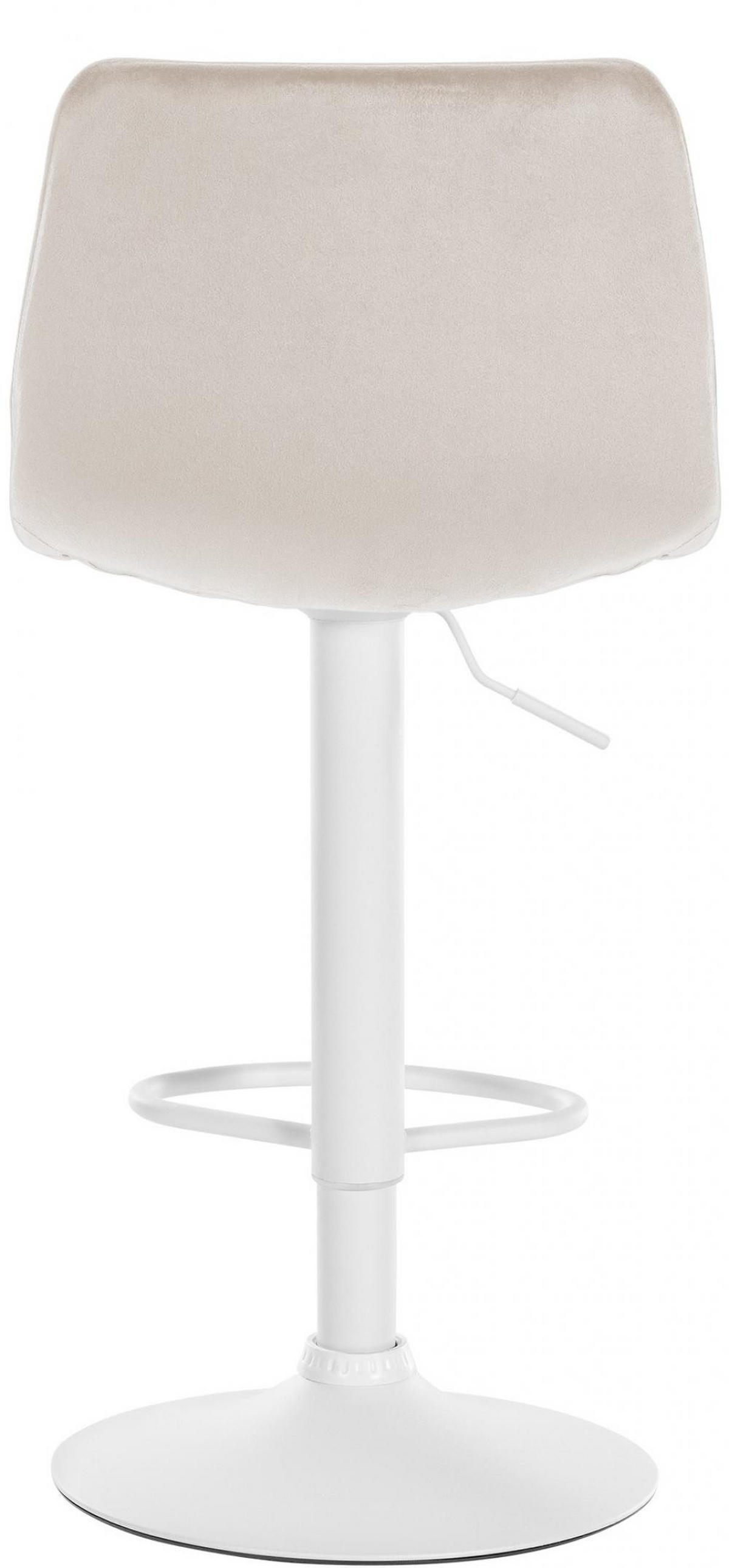 BARHOCKER Samt creme - Creme/Weiß, Textil/Metall (45/89/46cm) - CLP