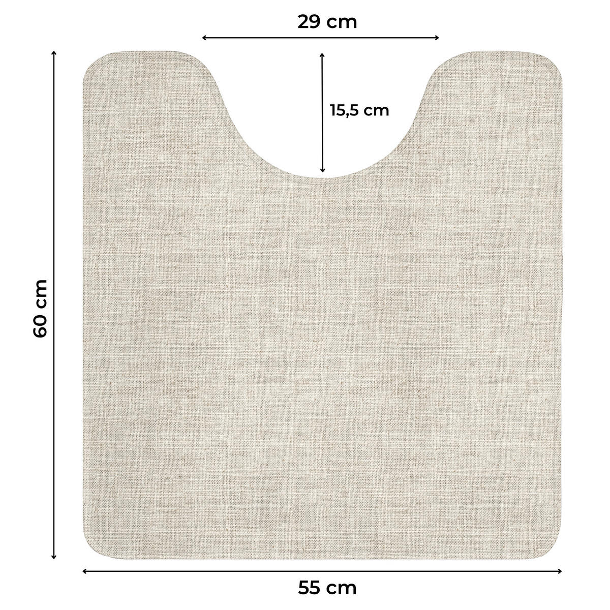 WC PŘEDLOŽKA Povlečení - Textura - Béžová 55x60 cm - béžová, textil/plast (55/1cm) - OnlyWow