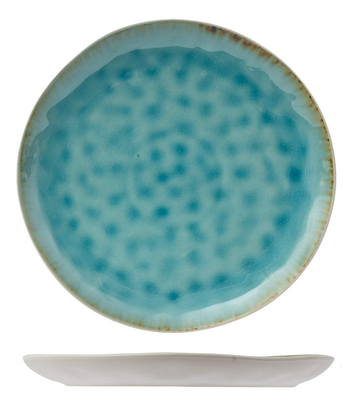 ESSTELLER Speiseteller Laguna Azzurro ø 27 cm - Blau, Keramik (28.5cm) - Cosy & Trendy