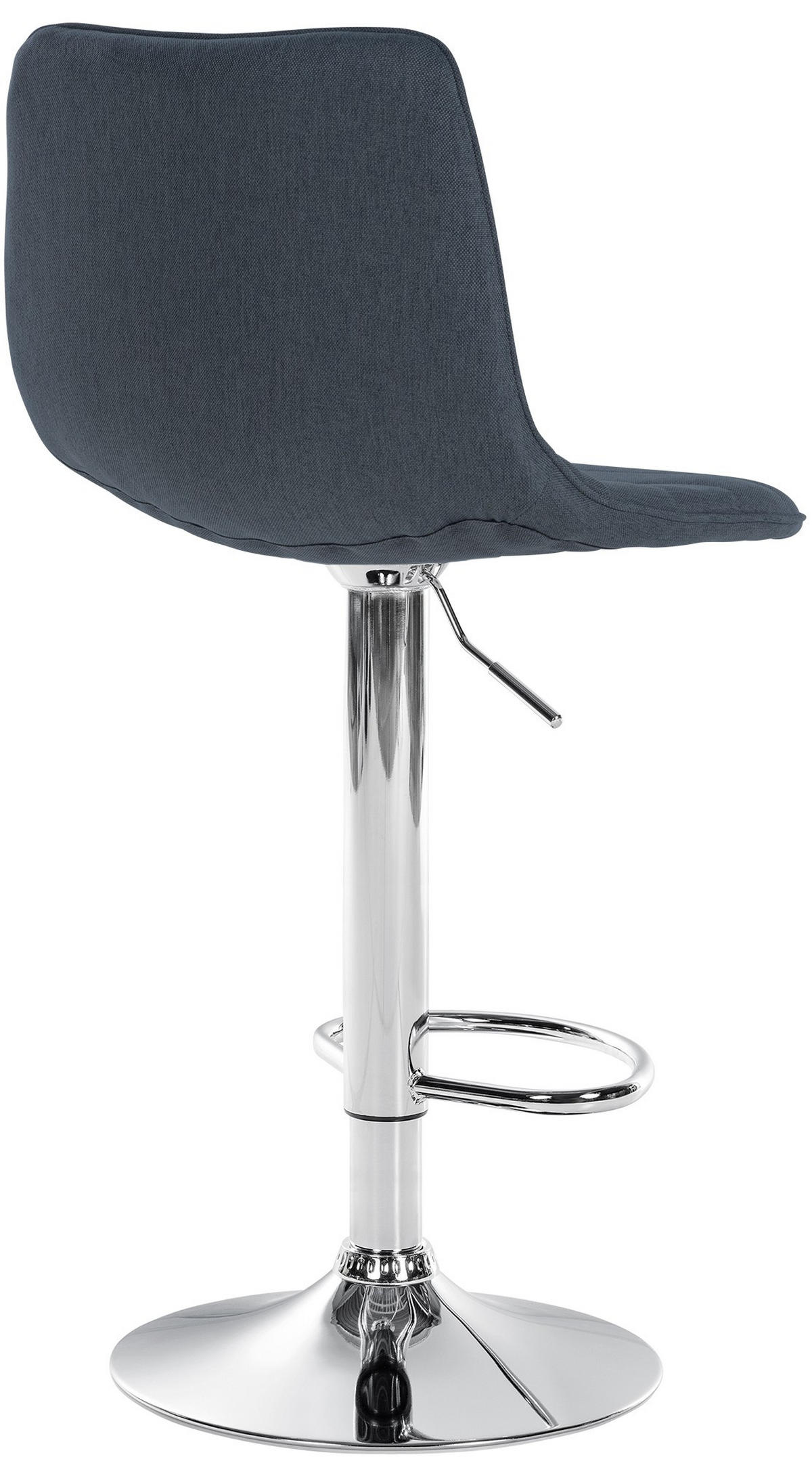BARHOCKER 2er Set Stoff dunkelgrau - Dunkelgrau, Textil/Metall (45/89/46cm) - CLP