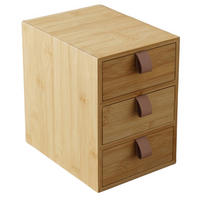 ORGANIZER Nila Bambus 21 cm 3 Schubladen - Beige, Naturmaterialien (20/15/21cm) - BOXIMO