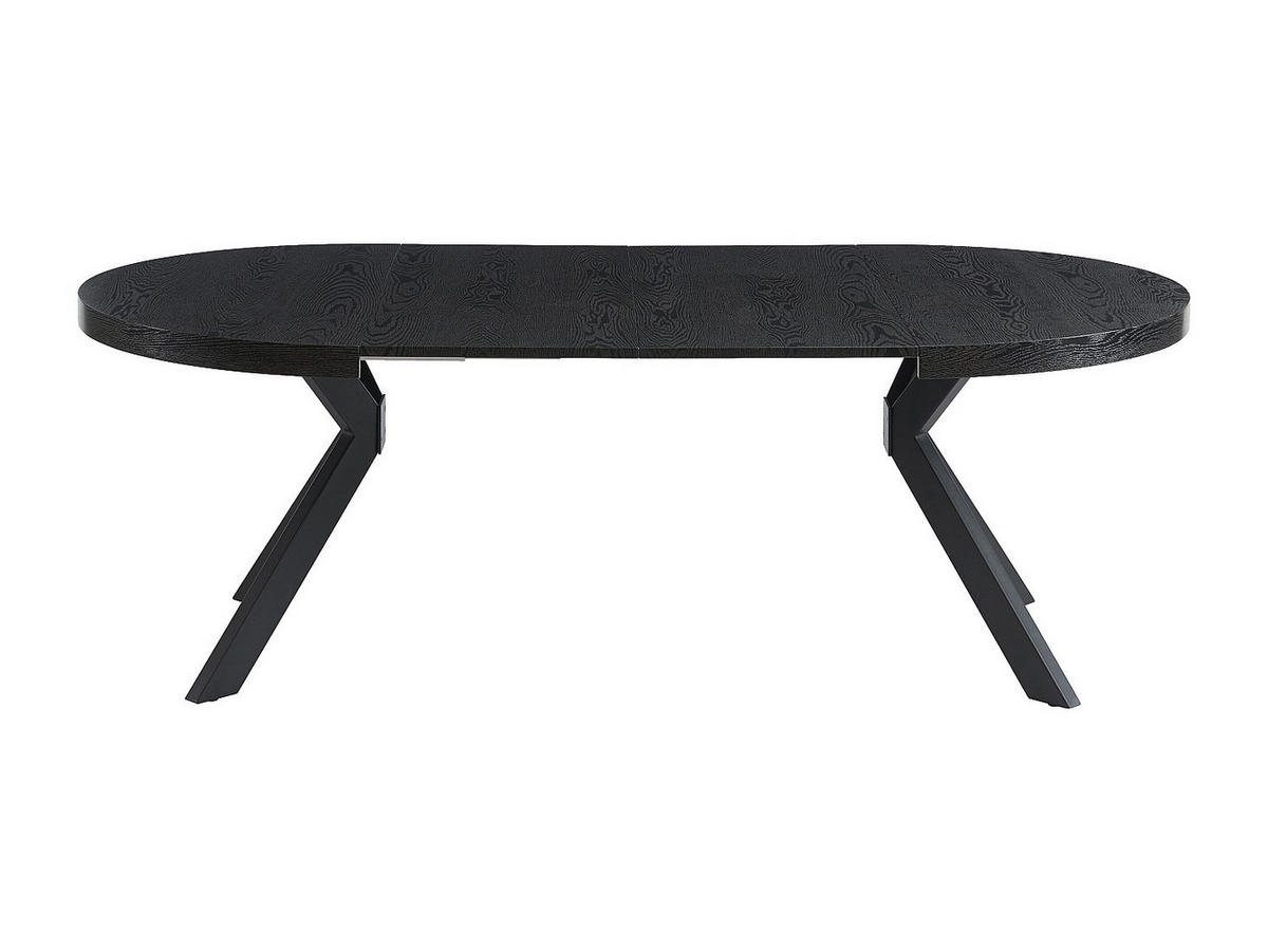 ESSTISCH - 4 Personen, 6 Personen, 8 Personen - holz - schwarz Komoni - Schwarz, Holz/Metall (120/170/76cm) - Vente-Unique