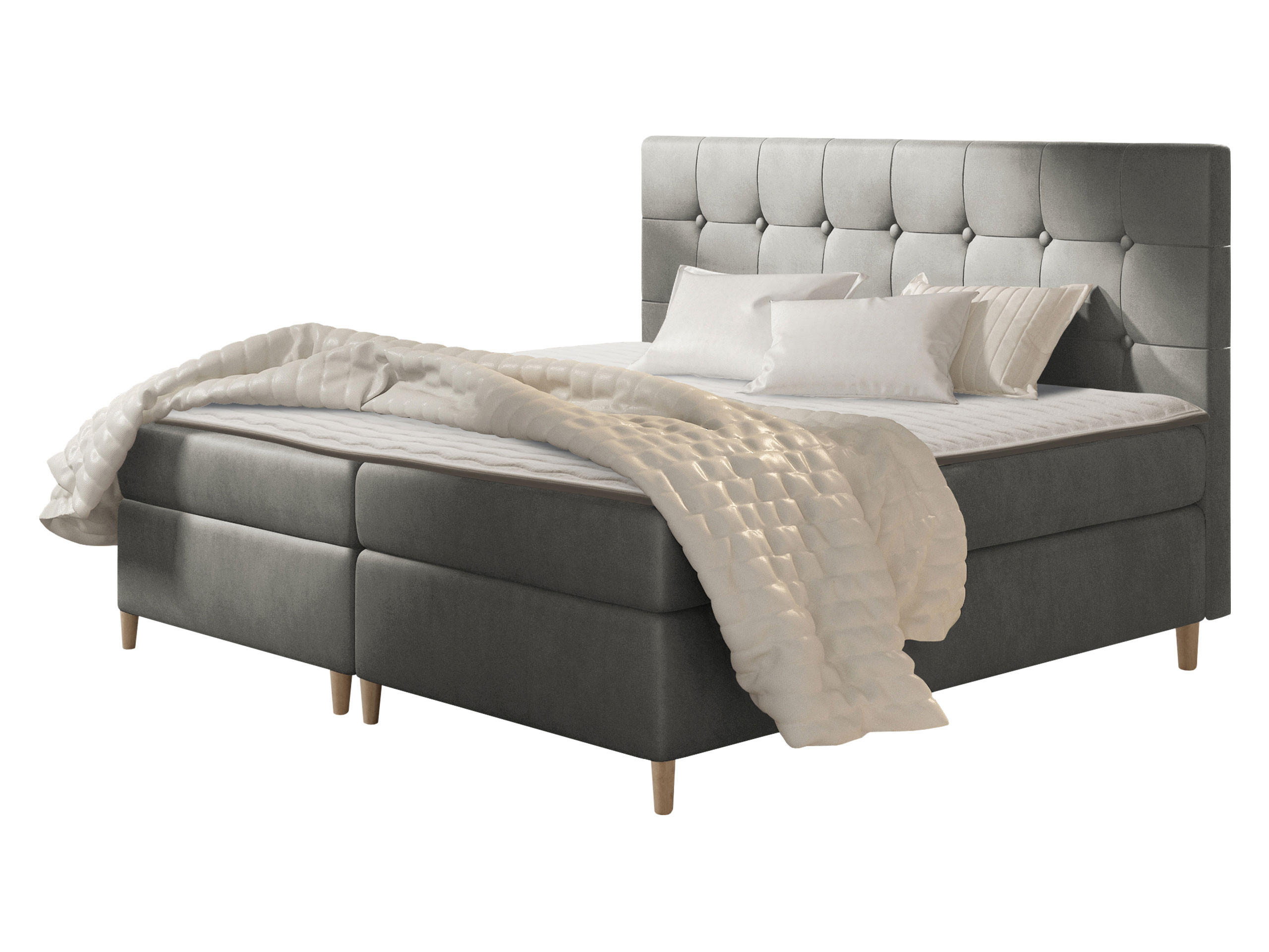 BOXBETT Avanti - Grau, Holz/Textil (140/200cm) - MIRJAN24