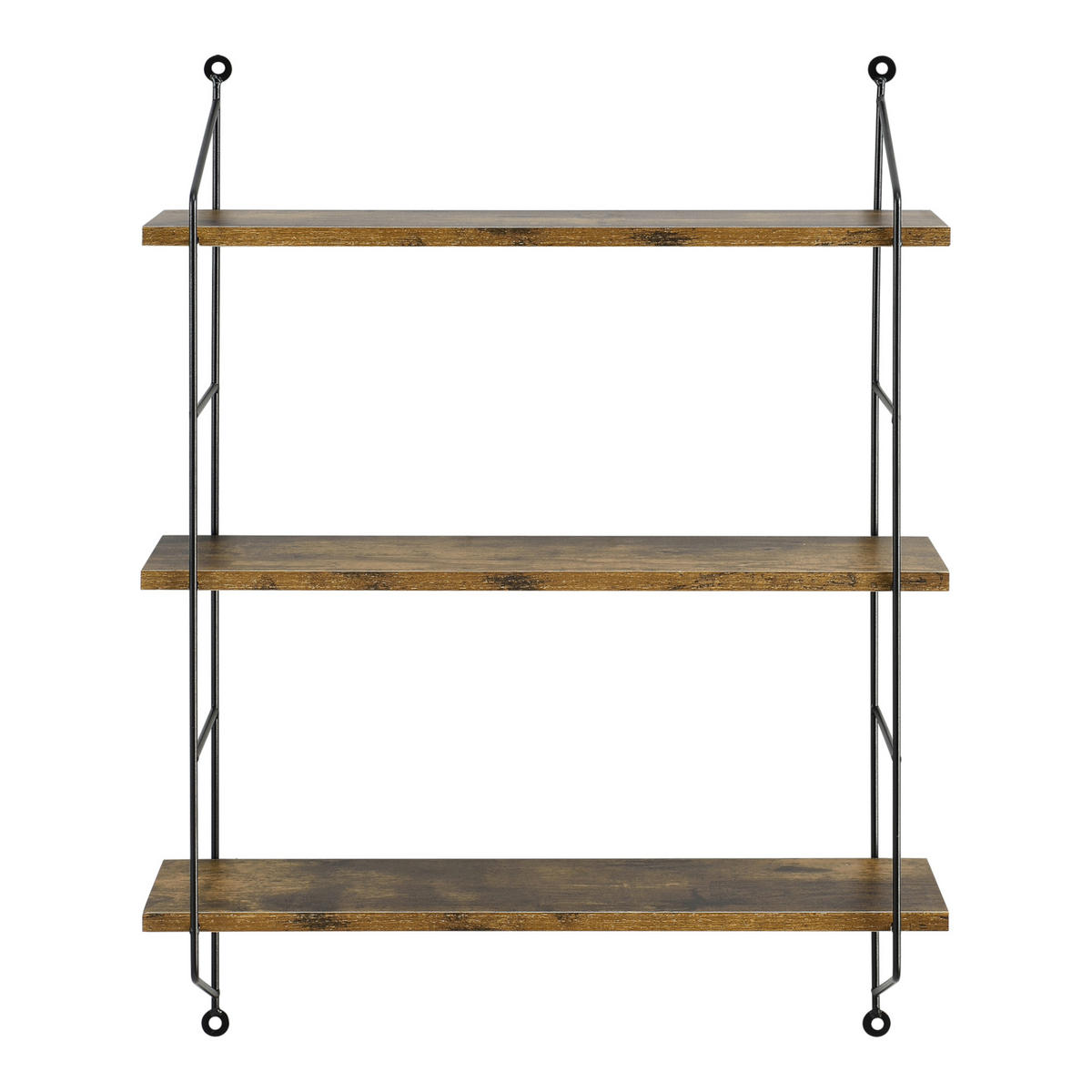 WANDREGAL Ösel - Dunkelbraun, Metall (48/63.5/15cm) - [en.casa]