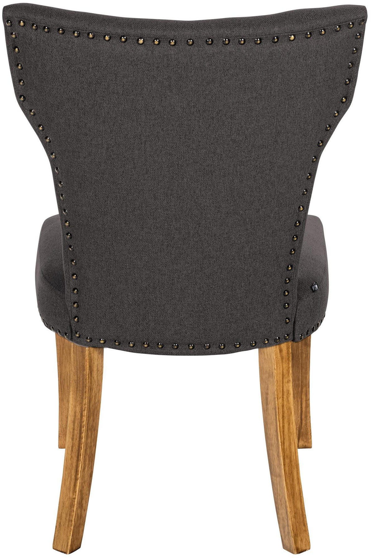 WOHNZIMMERSTUHL Stoff dunkelgrau - Dunkelgrau/Naturfarben, Holz/Textil (52/90/59cm) - CLP