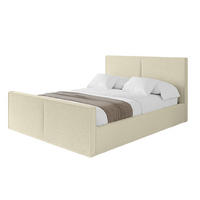 POLSTERBETT mit Bettkasten, Fußteil und Lattenrost, Boxbett mit Matratze H3/H4 - EMMI-Z 160x200 Beige - Taupe, Holzwerkstoff/Textil (160/200cm) - ALTDECOR