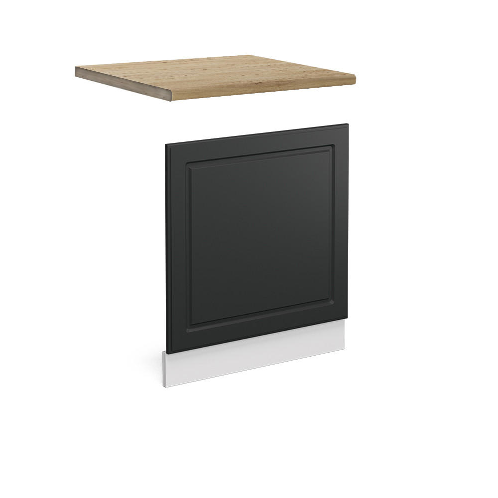 FRONTBLENDE R-Line Anthrazit Landhaus 60 cm, AP Eiche - Dunkelgrau/Anthrazit, Holzwerkstoff (60/57.2/1.6cm) - Vicco