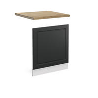 FRONTBLENDE R-Line Anthrazit Landhaus 60 cm, AP Eiche - Dunkelgrau/Anthrazit, Holzwerkstoff (60/57.2/1.6cm) - Vicco