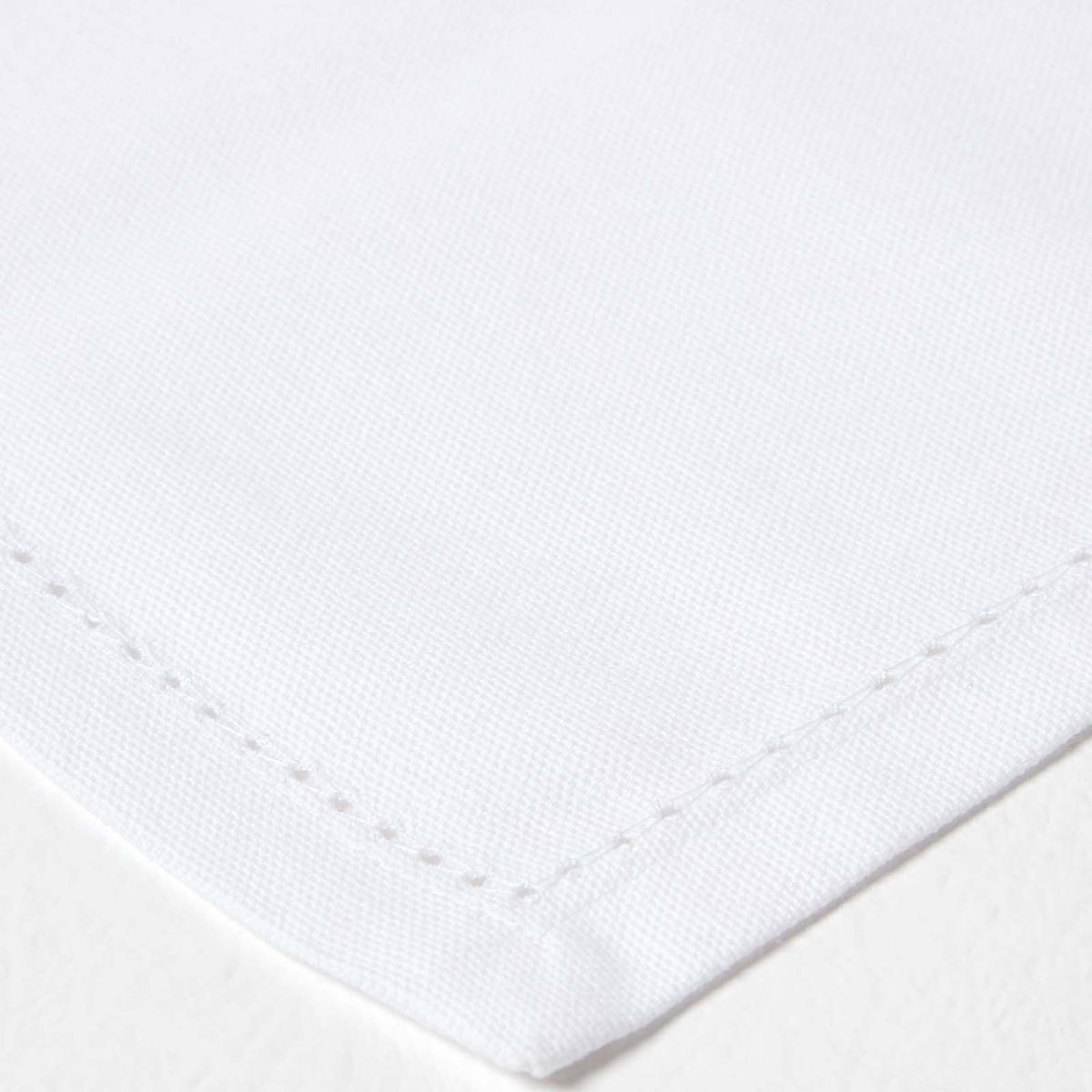 STOFFSERVIETTEN 4er-Set weiß 45/45 cm, 100% Baumwolle - Weiß, Textil (45/45cm) - Homescapes