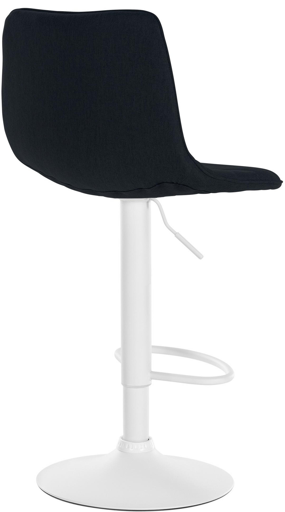 BARHOCKER 2er Set Stoff schwarz - Schwarz, Textil/Metall (45/89/46cm) - CLP