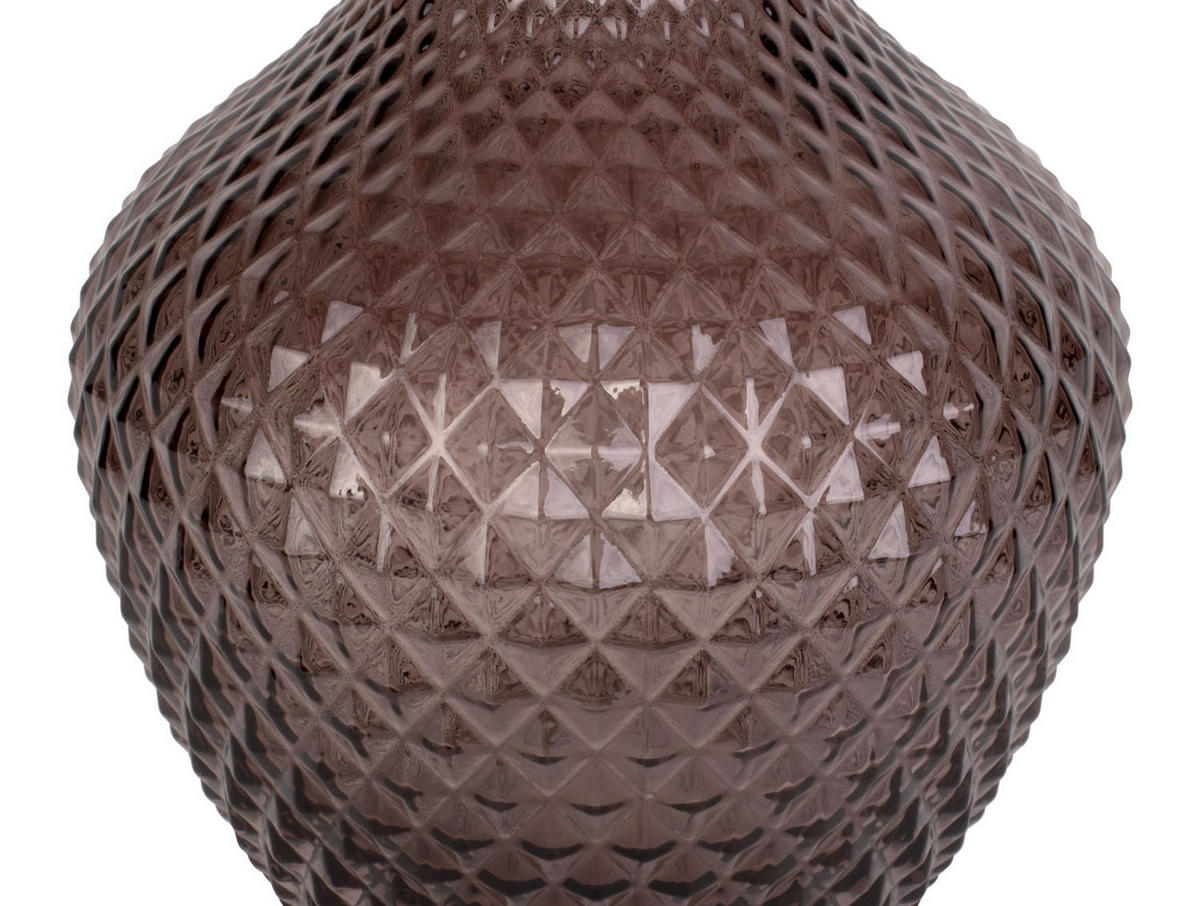 VASE Delight 18/18/20 cm - Braun, Glas (18/20cm) - Present Time