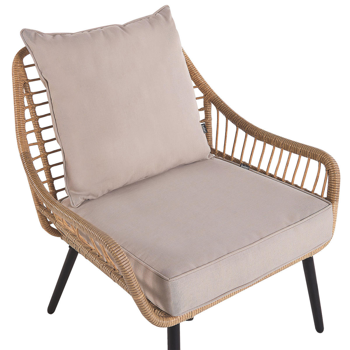OUTDOOR-KISSENBEZUG Set Beige Laureto - Beige, Textil (56/52cm) - Beliani