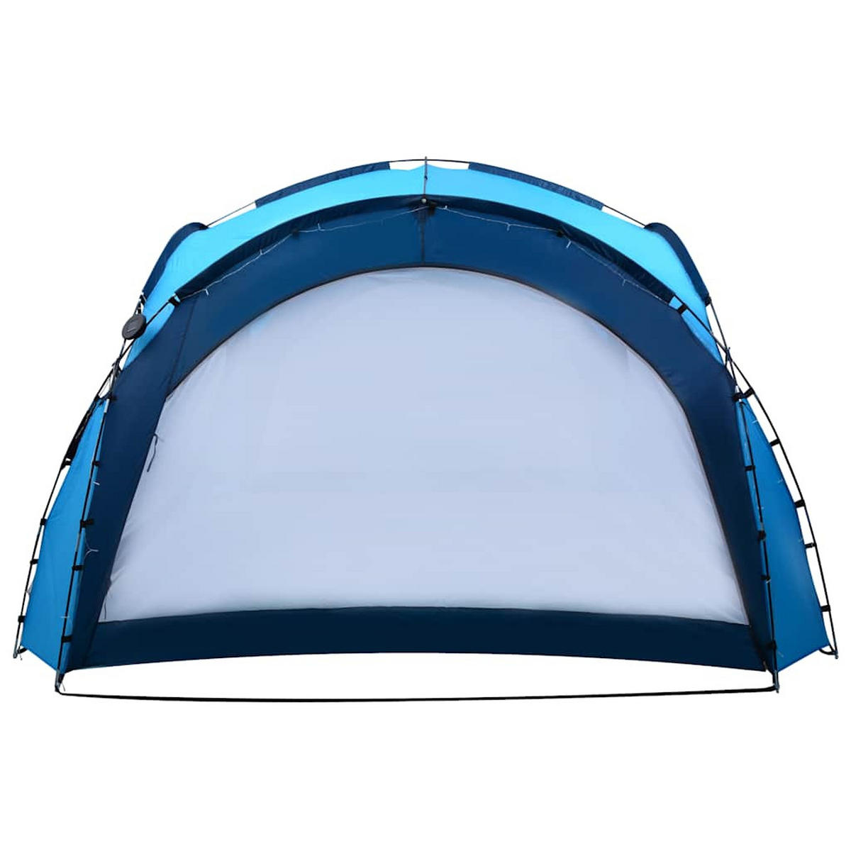 PARTYZELT Mit Led Und 4 Seitenwänden 3.6/3.6/2.3 M Blau - Blau, Textil (360/230/360cm) - vidaXL